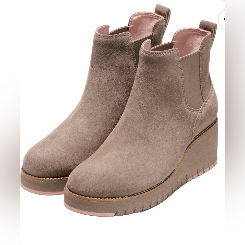Cole Haan Zero Grand Wedge Ankle Boots Irish Coffee